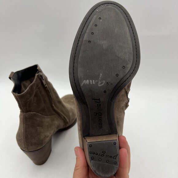 Paul Green Jax Suede Brown Booties Size 5.5 (US 8) - Picture 6 of 9